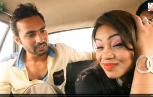 Bgrade indian desi babe has her boobs pressed in a car