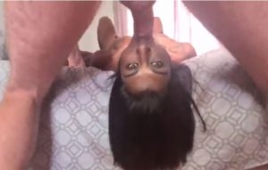 Indian girl gets a hardcore throat fucking – interracial deepthroat