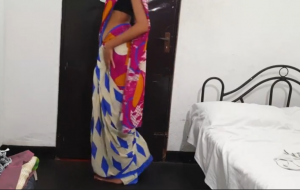 Sri lankan school lecturer Saree slit licking