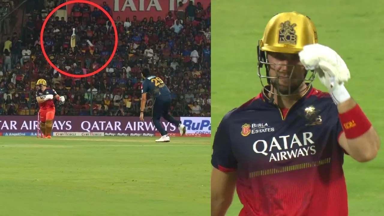 Watch: Bizarre scenes! Liam Livingstone sends his bat flying in RCB vs GT clash